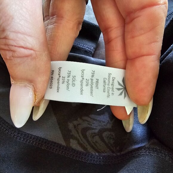 Athleta Swirl Gray Black and Mesh Crop Athletic Wear Leggings Pants size Small - Picture 10 of 10